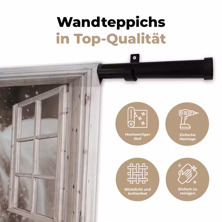 Wandteppich - Pferd - Weiß - Winter - Schnee - Durchsichtig - Tiere — 7