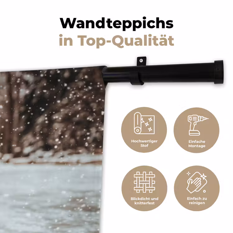 Wandteppich - Schlittschuhlaufen - Eis - Winter - Schnee — 7