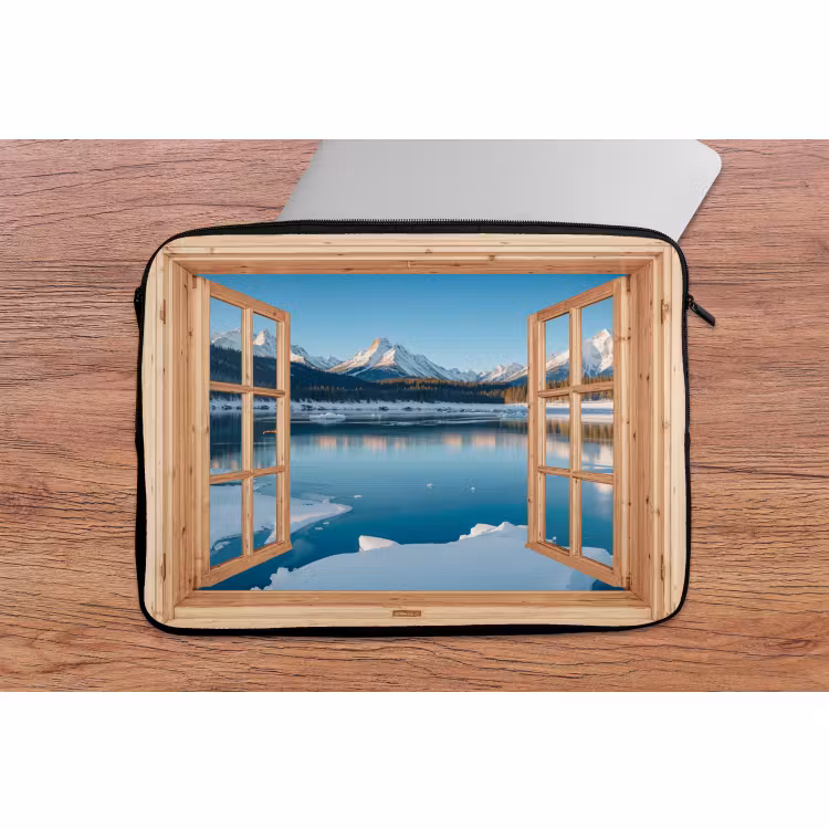 Laptop hülle - Ansichten - Landschaft - Winter - See - Berg - Aussicht — 2