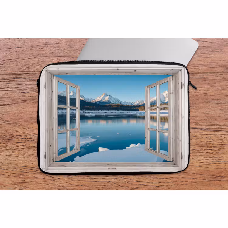 Laptop hülle - Landschaft - Winter - See - Berg - Aussicht - Licht — 2