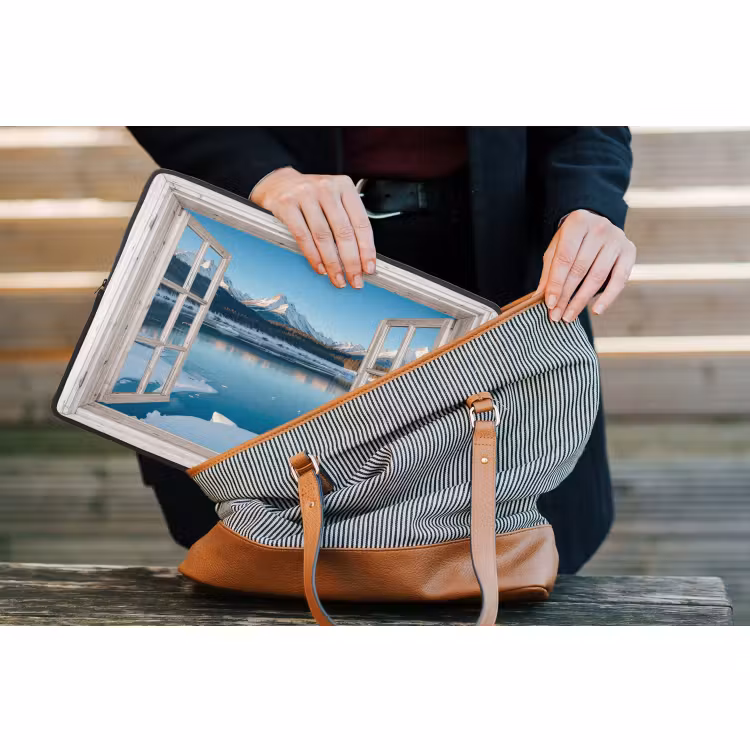 Laptop hülle - Landschaft - Winter - See - Berg - Aussicht - Licht — 4