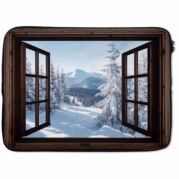 Laptop hülle - Winter - Landschaft - Natur - Berg - Bäume - Aussicht - Ansichten — 1