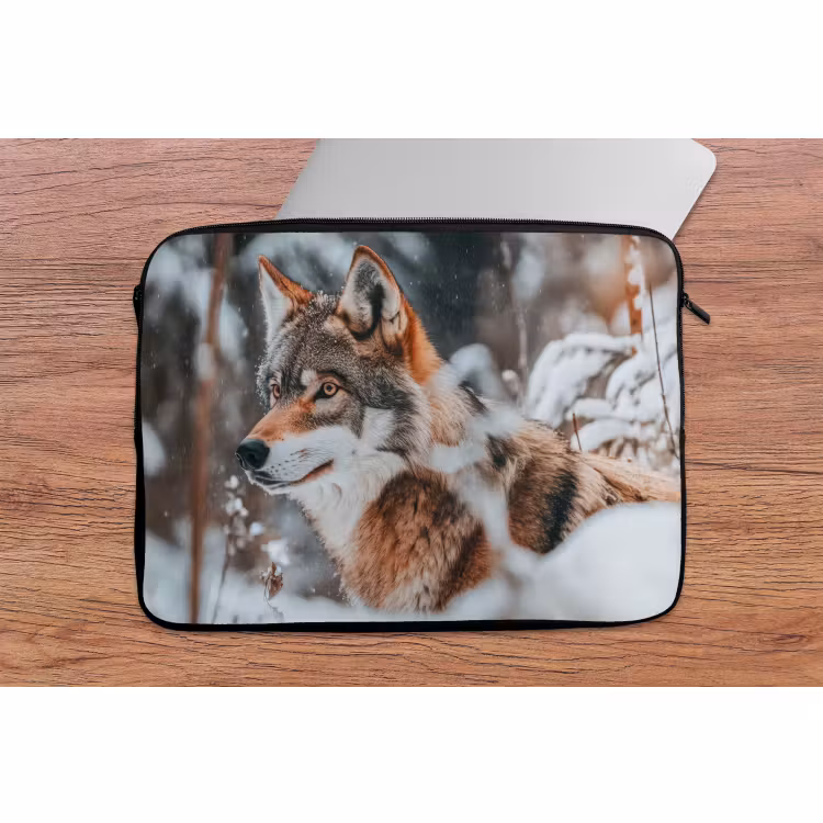 Laptop hülle - Wolf - Schnee - Winter - Tiere - Natur - Schnee — 2