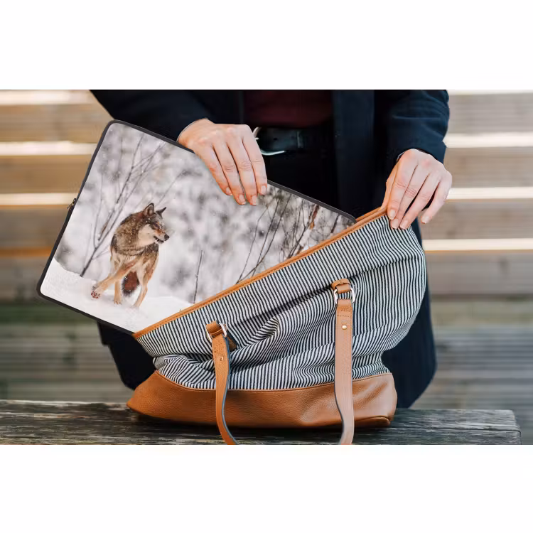Laptop hülle - Wolf - Winter - Schnee - Natur - Tiere — 4