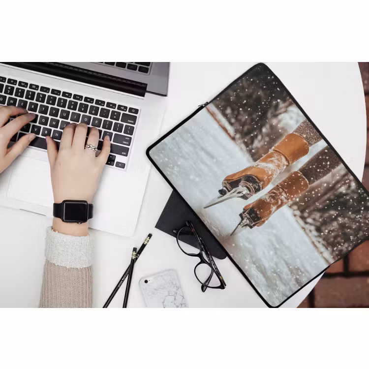 Laptop hülle - Schlittschuhlaufen - Eis - Winter - Schnee — 3