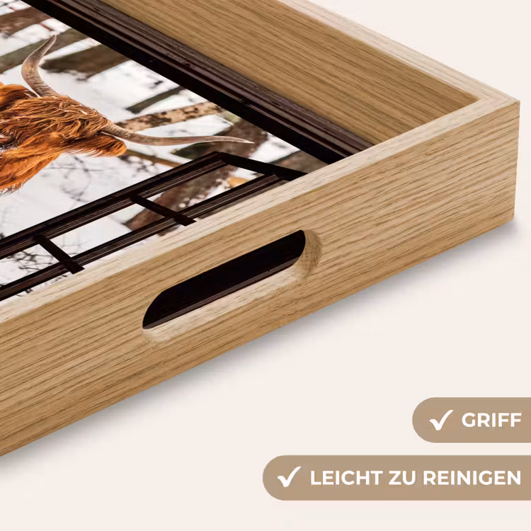 Tablett - Schottischer Highlander - Schnee - Natur - Tiere - Durchsichtig - Winter — 5