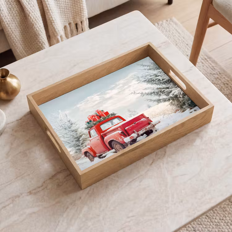 Tablett - Auto - Rot - Geschenke - Winter - Schnee - Weihnachten — 2