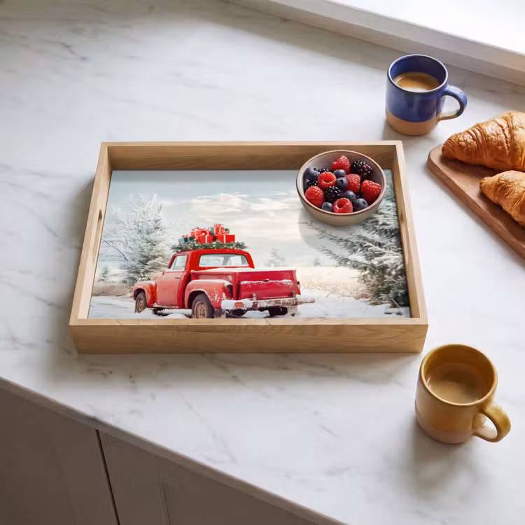 Tablett - Auto - Rot - Geschenke - Winter - Schnee - Weihnachten — 4