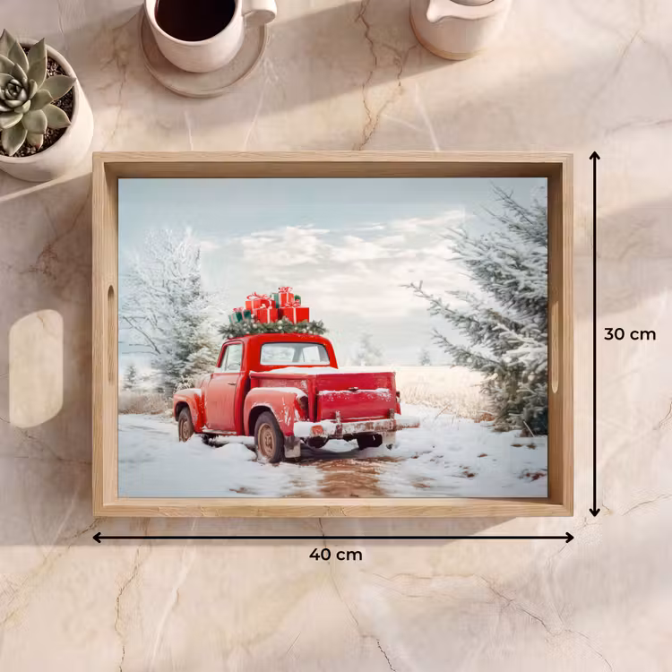 Tablett - Auto - Rot - Geschenke - Winter - Schnee - Weihnachten — 9