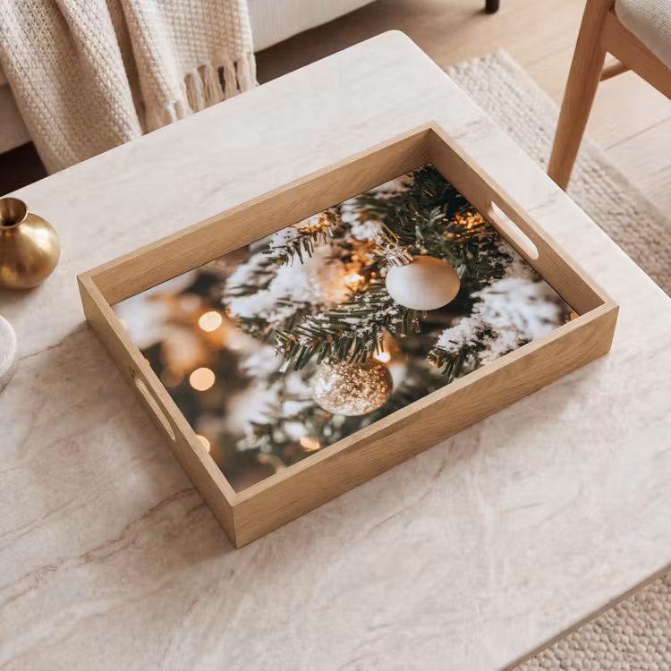 Tablett - Weihnachten - Weihnachtsbaum - Winter - Innen - Schnee — 2