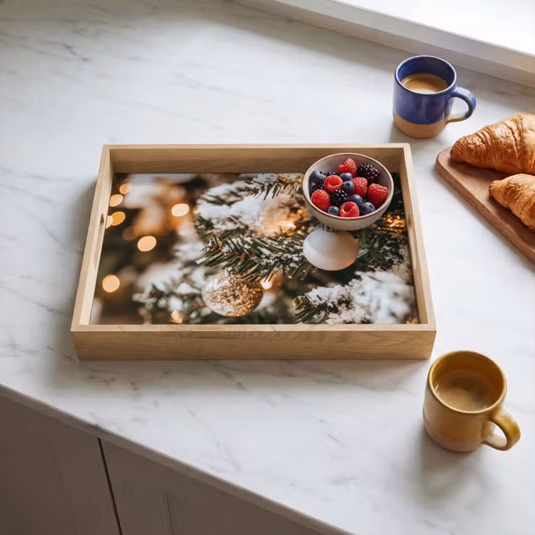 Tablett - Weihnachten - Weihnachtsbaum - Winter - Innen - Schnee — 4