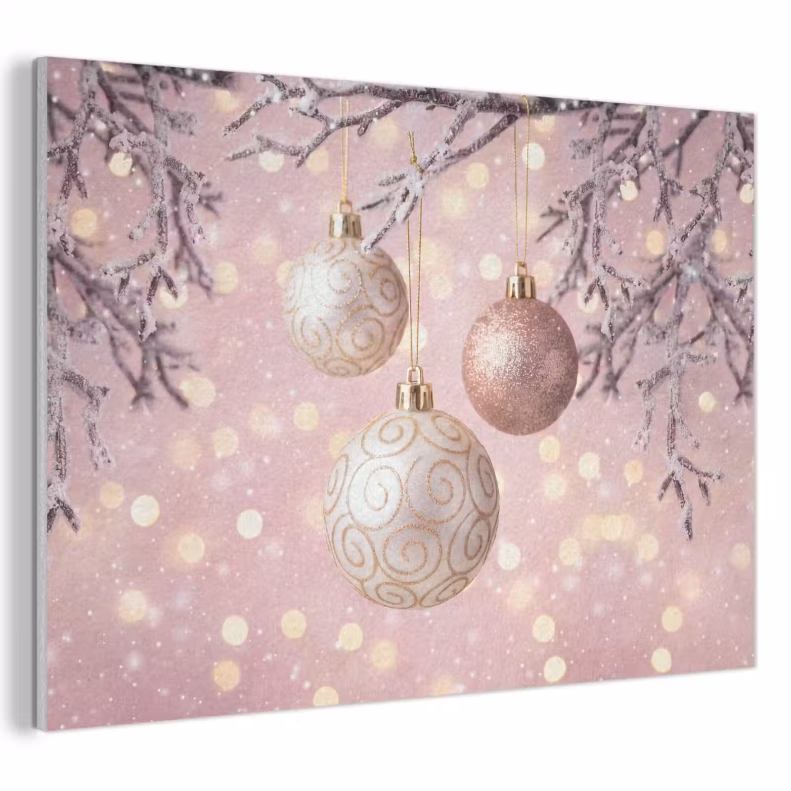 Akustikbild - Weihnachtskugel – Rosa – Winter — 1