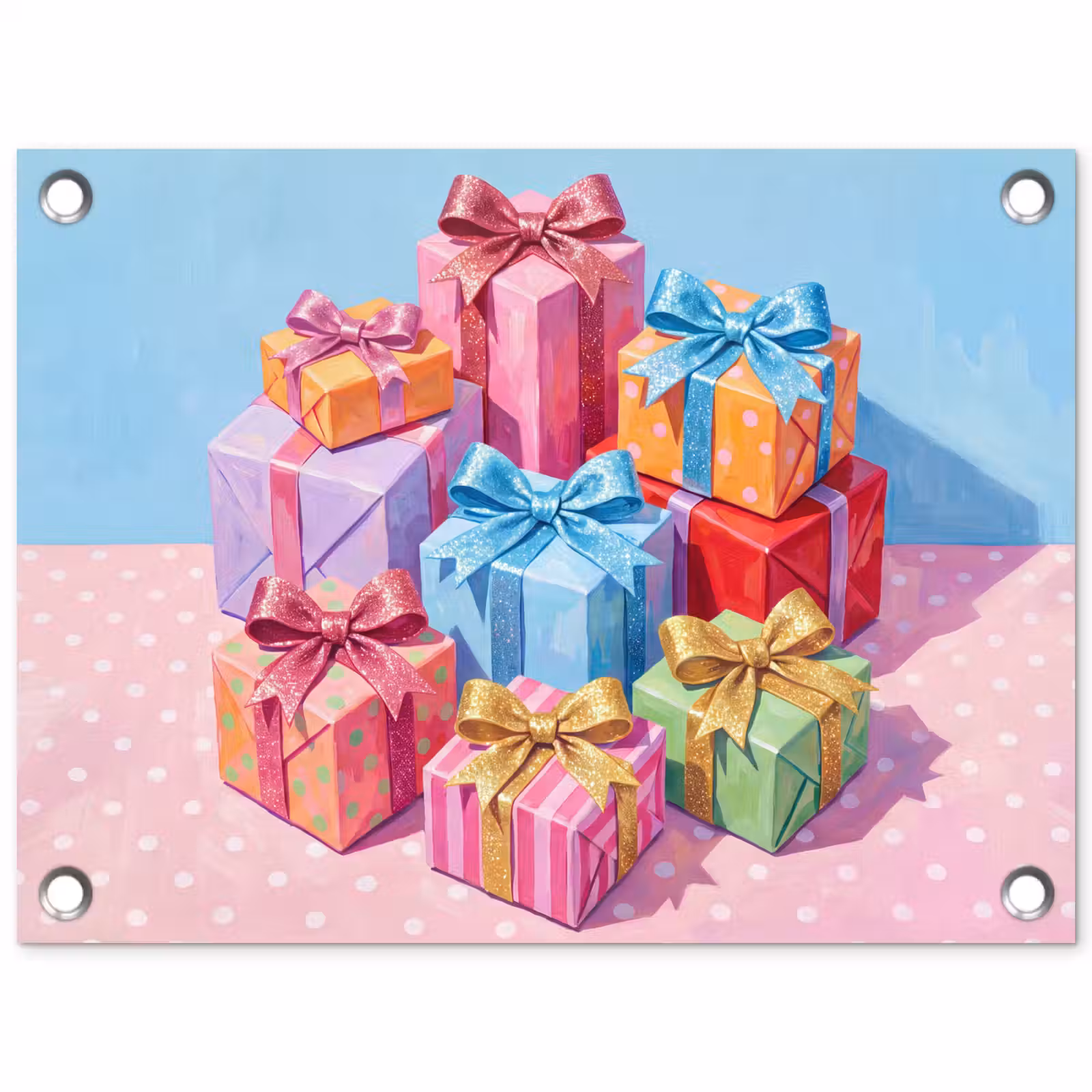Gartenposter - Geschenke – Fest – Bunt — 1
