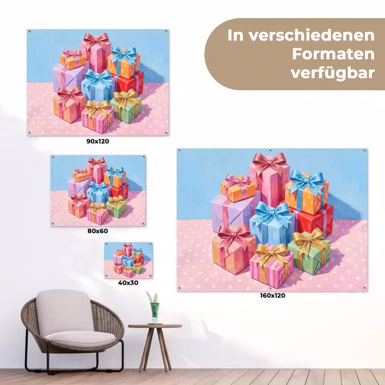 Gartenposter - Geschenke – Fest – Bunt — 6