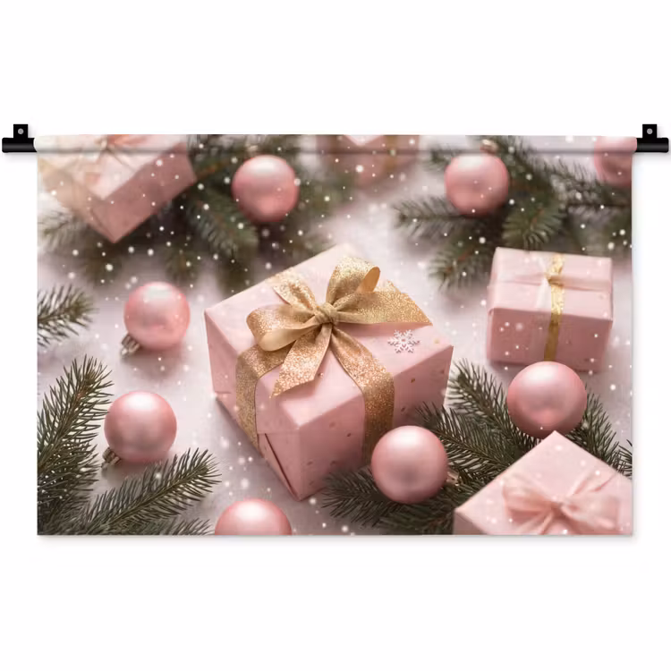 Wandteppich - Geschenk – Weihnachten – Rosa — 1