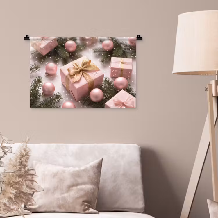 Wandteppich - Geschenk – Weihnachten – Rosa — 2