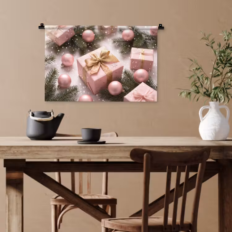 Wandteppich - Geschenk – Weihnachten – Rosa — 3
