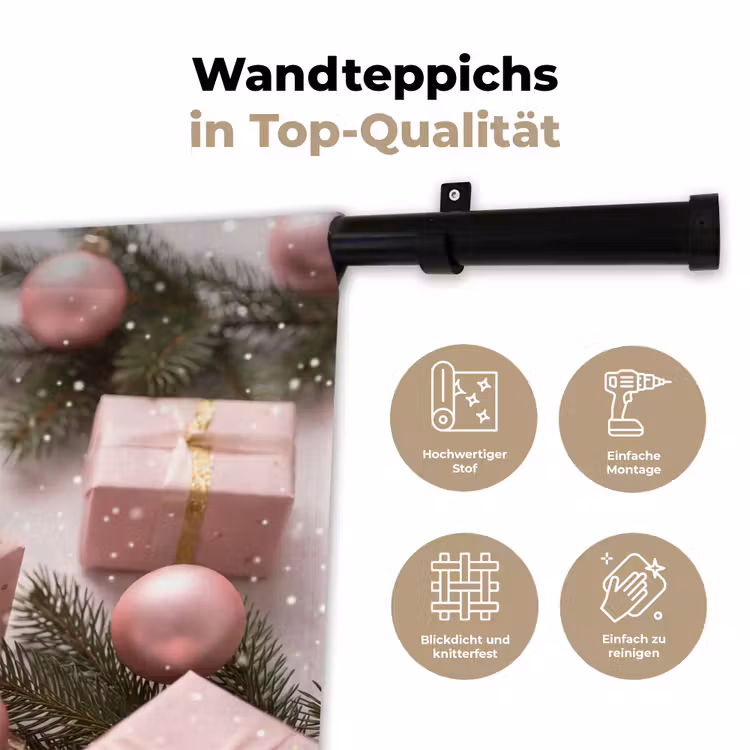 Wandteppich - Geschenk – Weihnachten – Rosa — 7