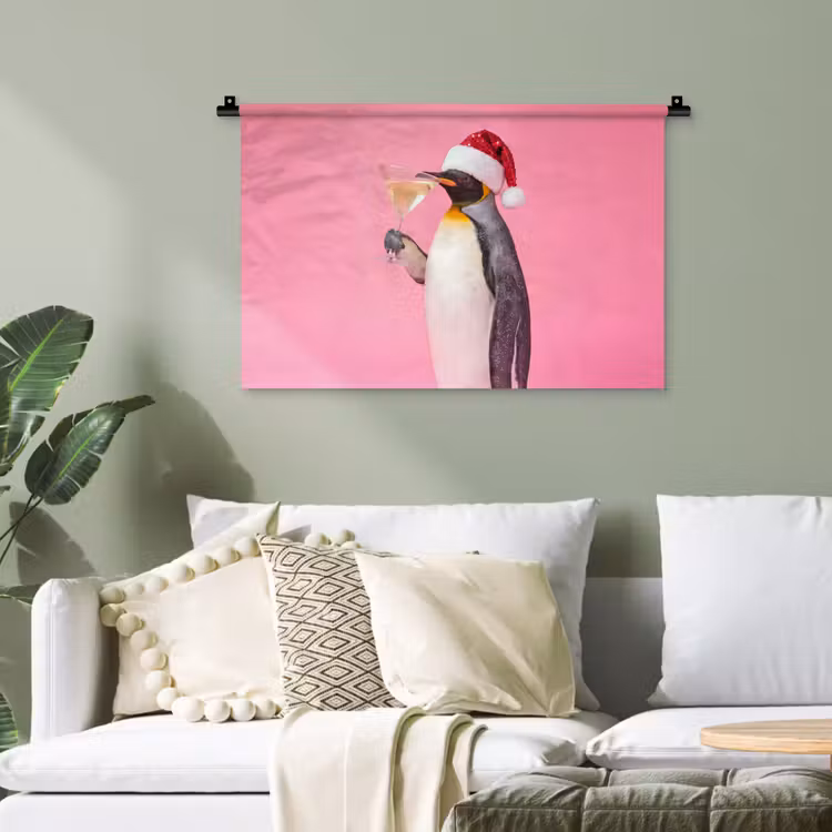 Wandteppich - Pinguin – Weihnachten – Fest — 4