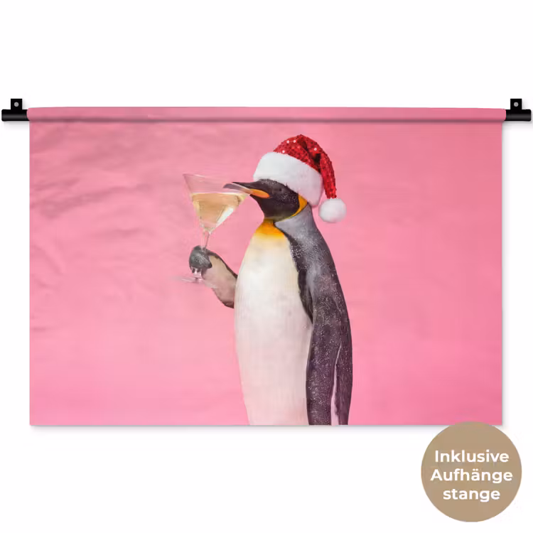 Wandteppich - Pinguin – Weihnachten – Fest — 9