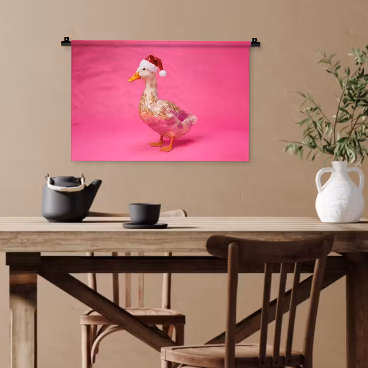 Wandteppich - Vogel – Weihnachten – Rosa — 3