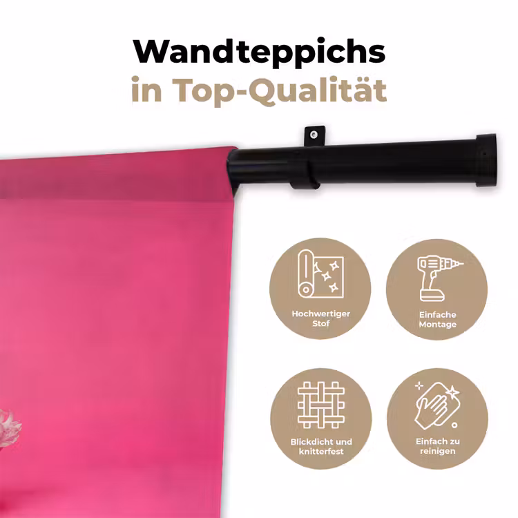 Wandteppich - Vogel – Weihnachten – Rosa — 7