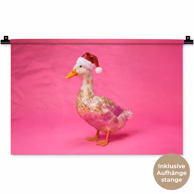 Wandteppich - Vogel – Weihnachten – Rosa — 9
