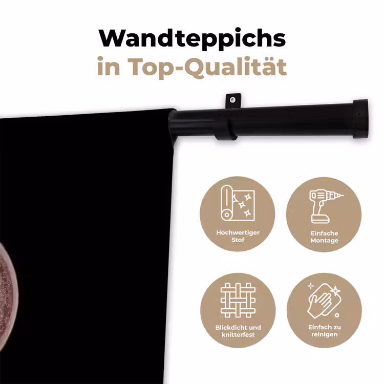 Wandteppich - Weihnachtskugel – Roségold – Weihnachten — 7