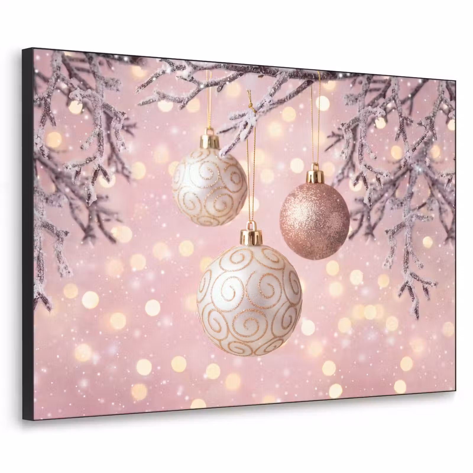 Art Frame - Weihnachtskugel – Rosa – Winter — 1