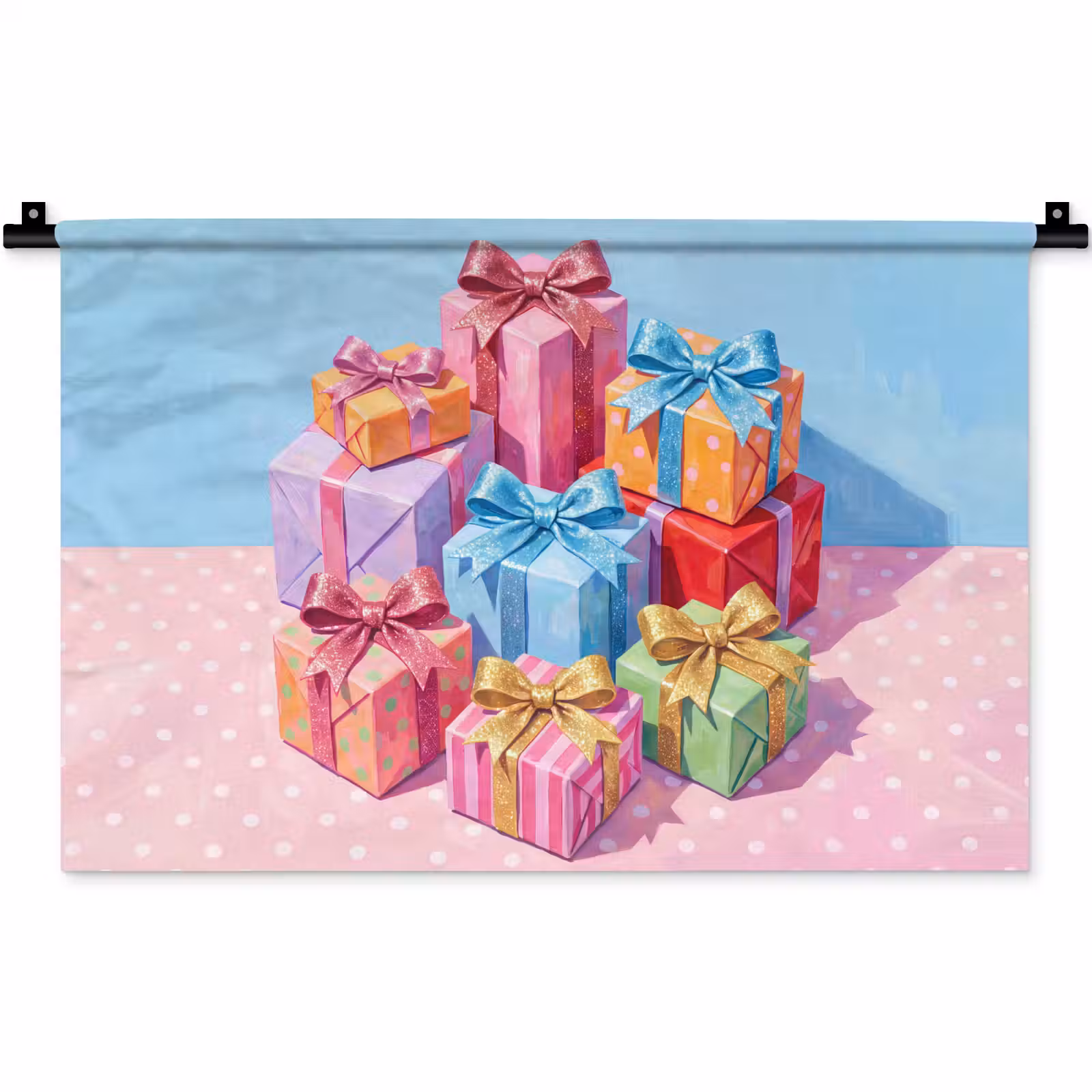 Wandteppich - Geschenke – Fest – Bunt — 1