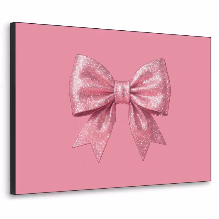 Art Frame - Rosa Schleife – Glitzer — 1