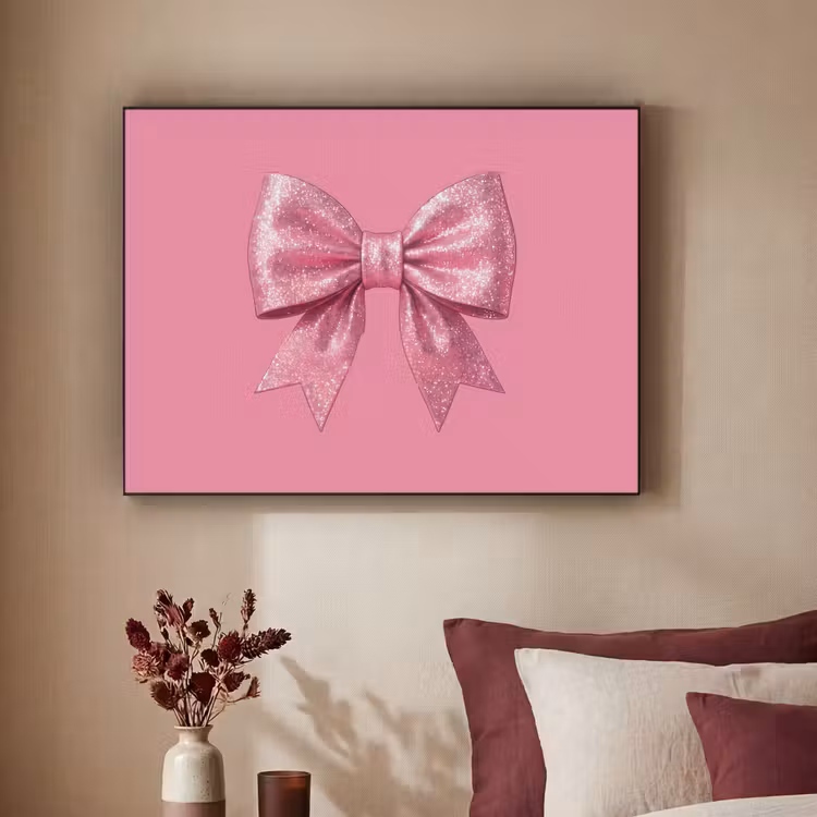 Art Frame - Rosa Schleife – Glitzer — 2