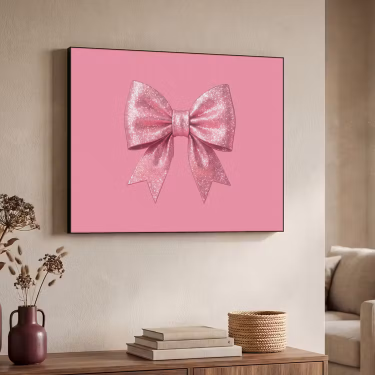 Art Frame - Rosa Schleife – Glitzer — 3