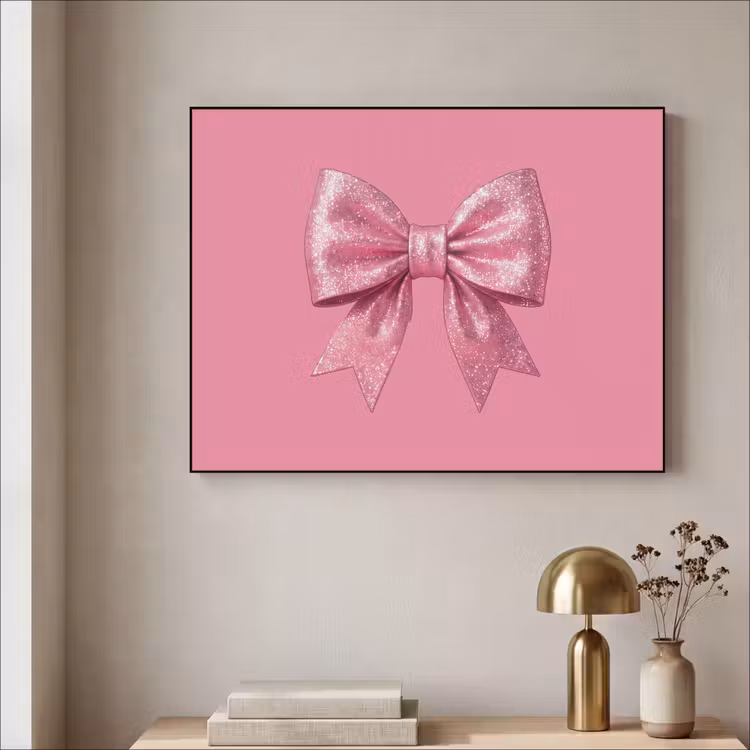 Art Frame - Rosa Schleife – Glitzer — 4