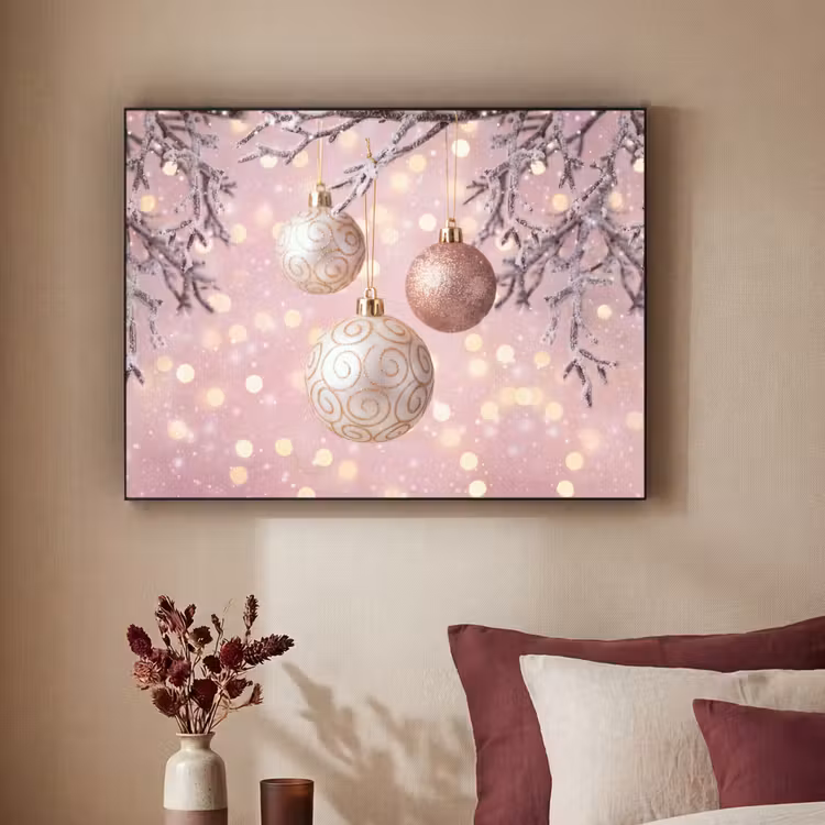 Art Frame - Weihnachtskugel – Rosa – Winter — 2