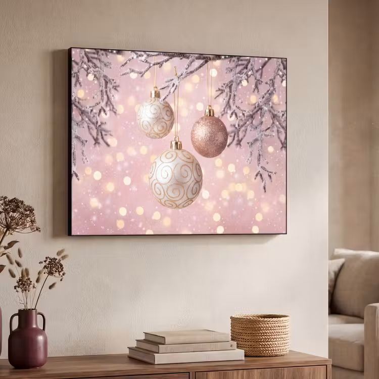 Art Frame - Weihnachtskugel – Rosa – Winter — 3