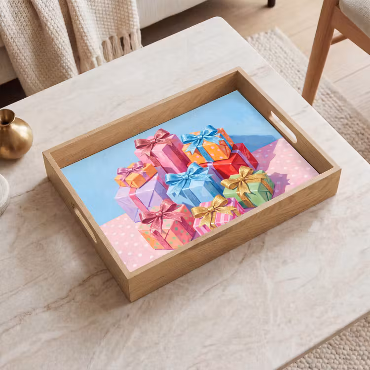 Tablett - Geschenke – Fest – Bunt — 2