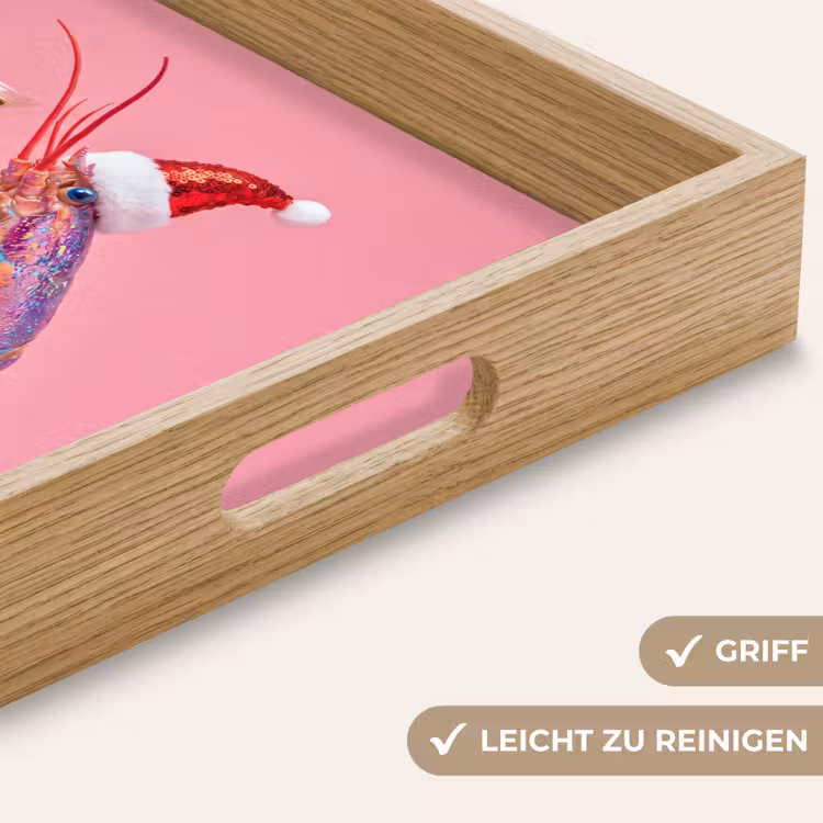 Tablett - Hummer – Weihnachten – Rosa — 5