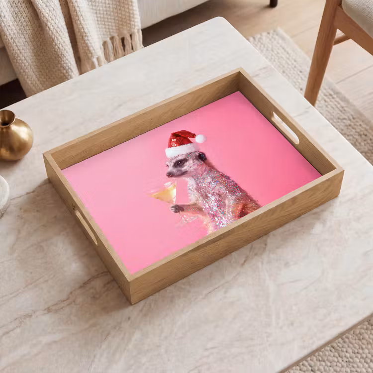 Tablett - Tiere – Glitzer – Party — 2