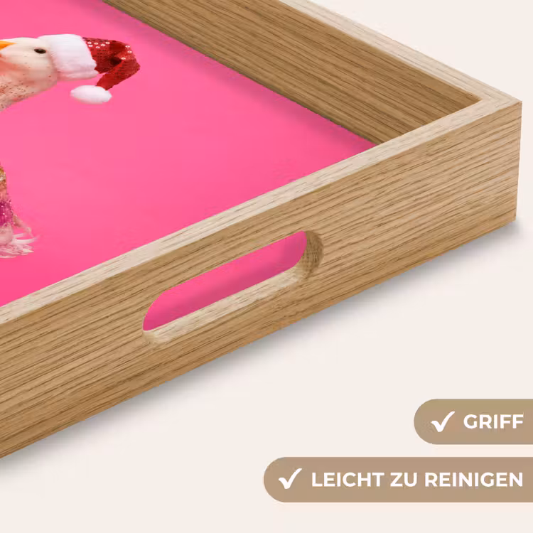 Tablett - Vogel – Weihnachten – Rosa — 5