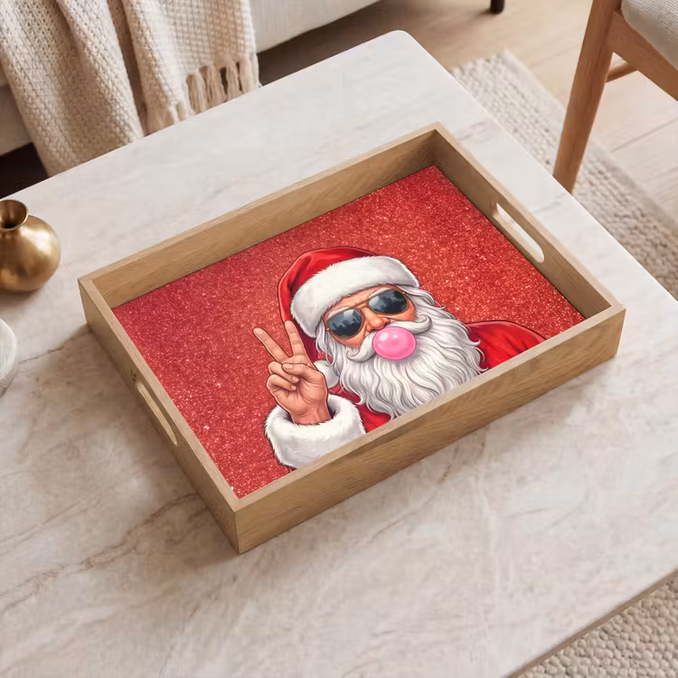 Tablett - Weihnachtsmann – Sonnenbrille – Weihnachten — 2