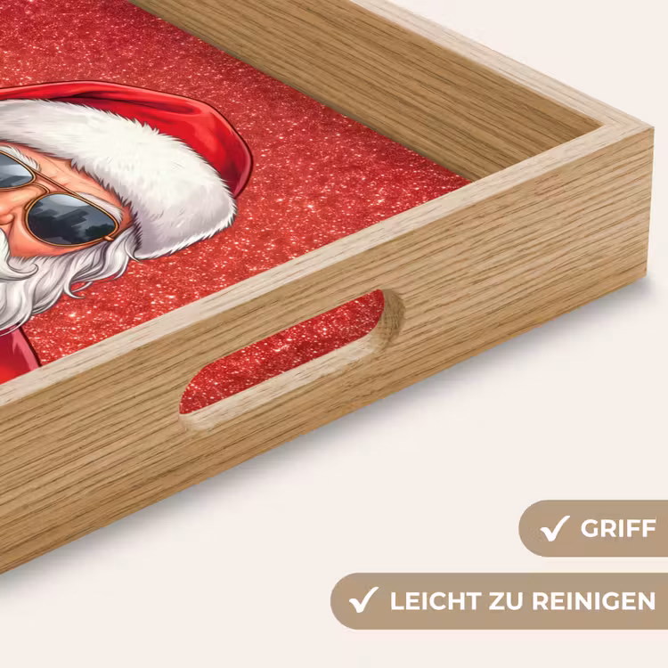 Tablett - Weihnachtsmann – Sonnenbrille – Weihnachten — 5