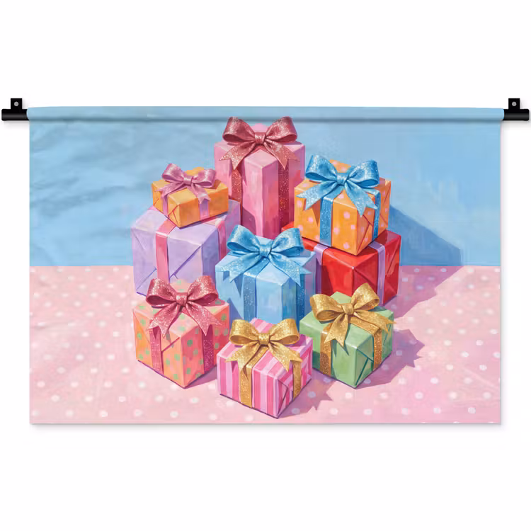 Wandteppich - Geschenke – Fest – Bunt — 1