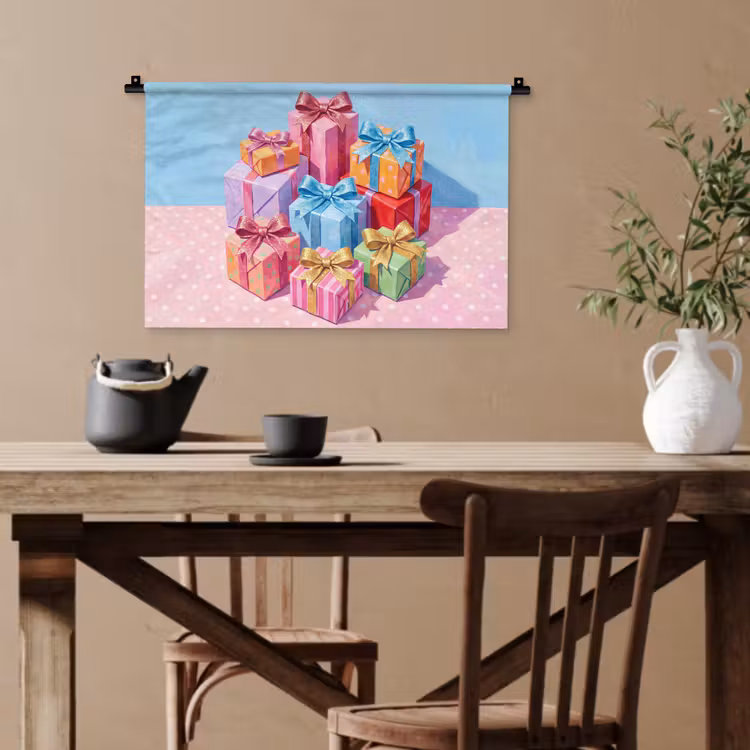 Wandteppich - Geschenke – Fest – Bunt — 3