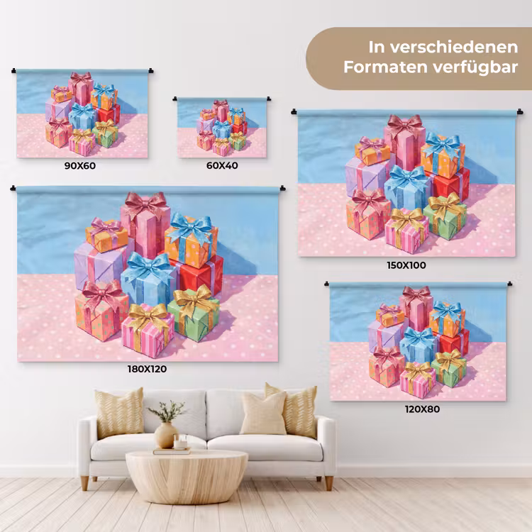 Wandteppich - Geschenke – Fest – Bunt — 8