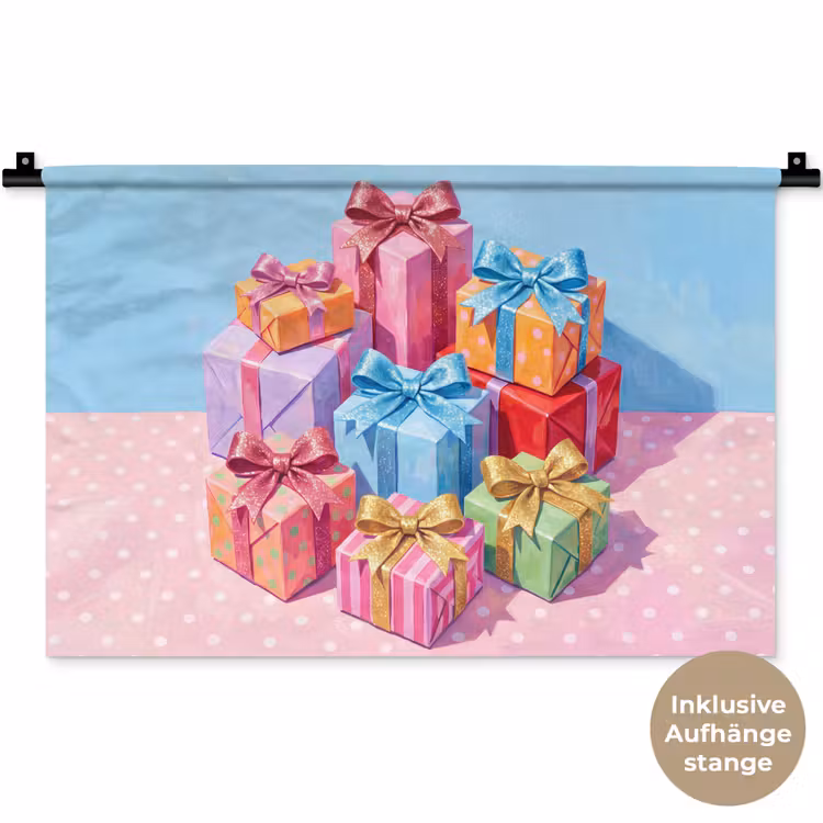 Wandteppich - Geschenke – Fest – Bunt — 9