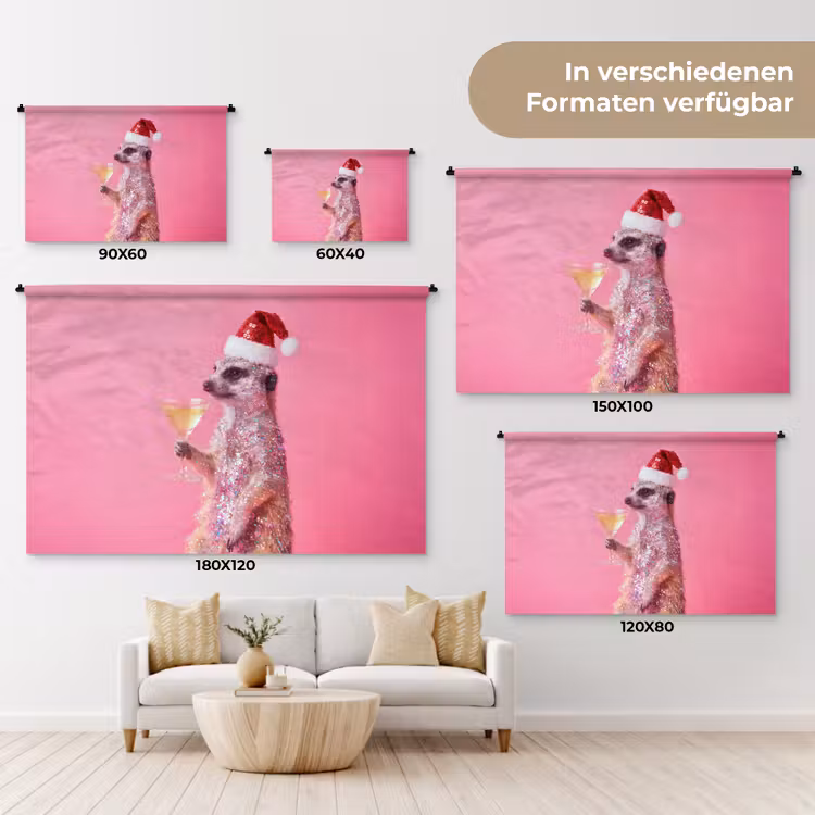 Wandteppich - Tiere – Glitzer – Party — 8