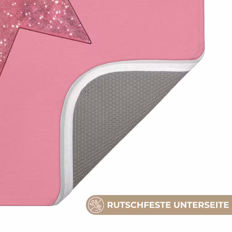 WC Vorleger - Rosa Schleife – Glitzer — 3