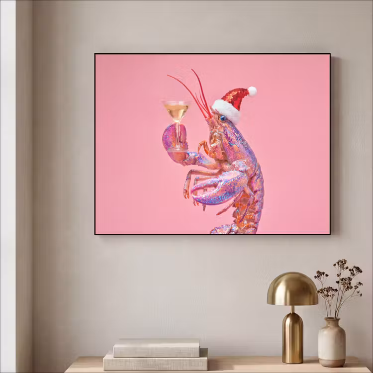 Art Frame - Hummer – Weihnachten – Rosa — 4