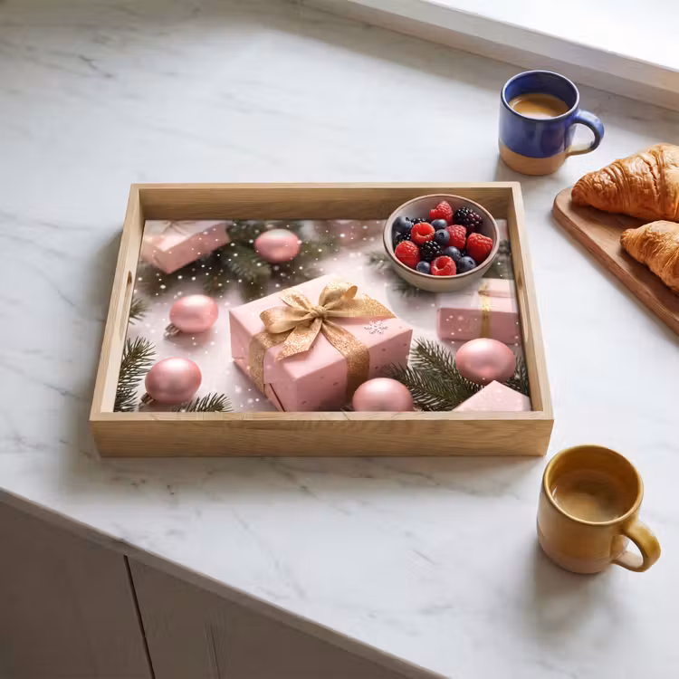 Tablett - Geschenk – Weihnachten – Rosa — 4